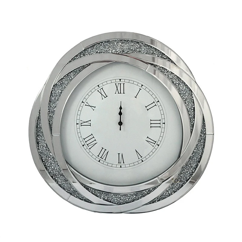 

Large 3D Wall Clock Mirror Modern Glass 23 Inches Digital Silent Diamond Wall Clocks Luxury Living Room Home Design Exsuryse