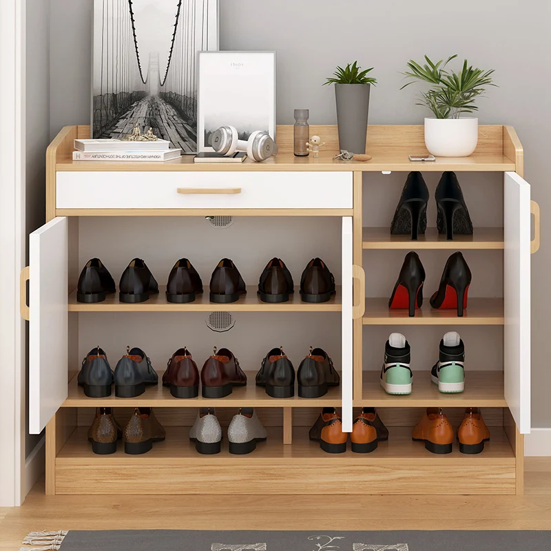 

Storage Shoe Cabinets Door Entryway Space Saving Multilayer Shoe Rack Waterproof Porta Zapatos Organizador Entrance Furniture