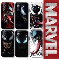 marvel venom comics cool for samsung s8 s9 plus s10 s10e s20 s21 fe lite ultra plus phone case soft black liquid silicon coque