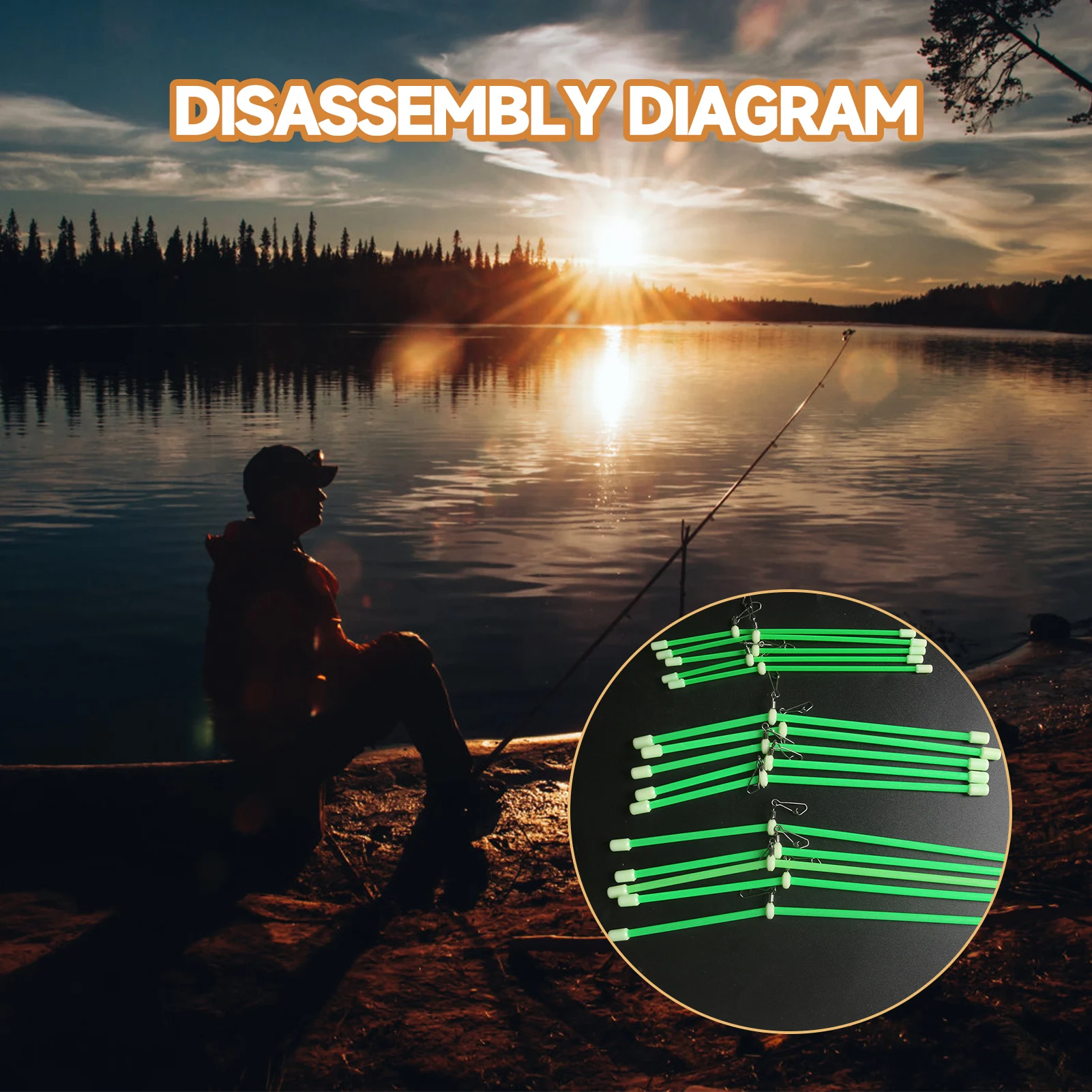 

Fishing Leader Hooks Snelled Luminou Wire Fishing Leaders Bait Lure for Fishing Effective Tool XR-Hot