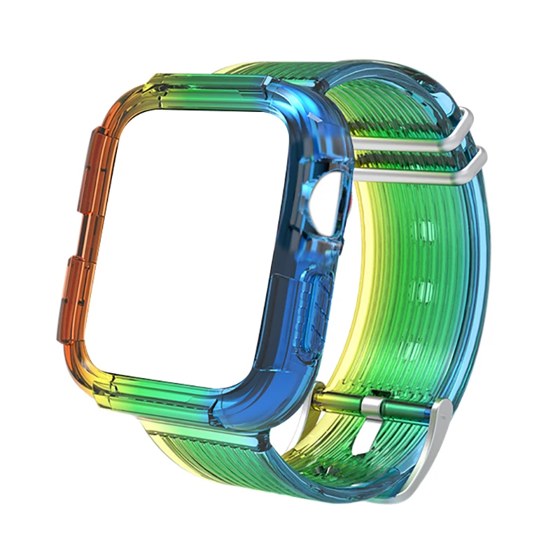 

Силикагель для Apple Watch 6 5 4 3 2 1 SE Iwatch Радужный Браслет