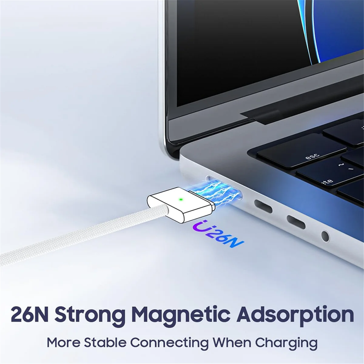 Кабель USB C — Magsafe3 140 Вт магнитный зарядный кабель длиной 6 фута для MacBook Air 2023/2022 (M2)