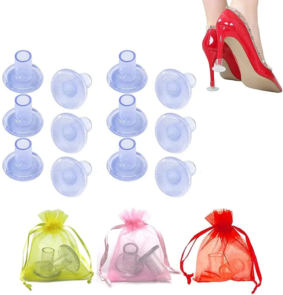 40 Pairs / Lot Heel Stopper High Heeler Antislip Silicone Heel Protectors Stiletto Dancing Covers For Bridal Wedding Party Favor images - 6