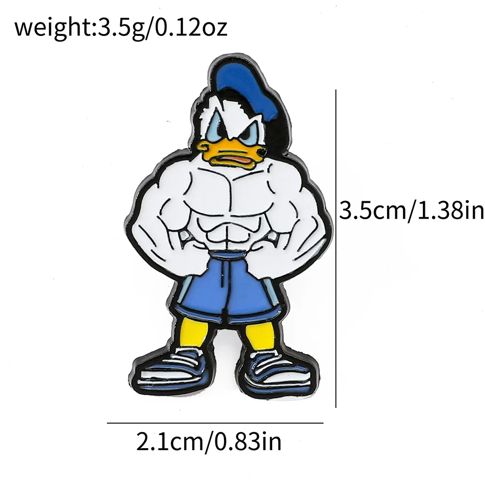Металлическая эмалированная брошь в виде героев мультфильма Микки Маус