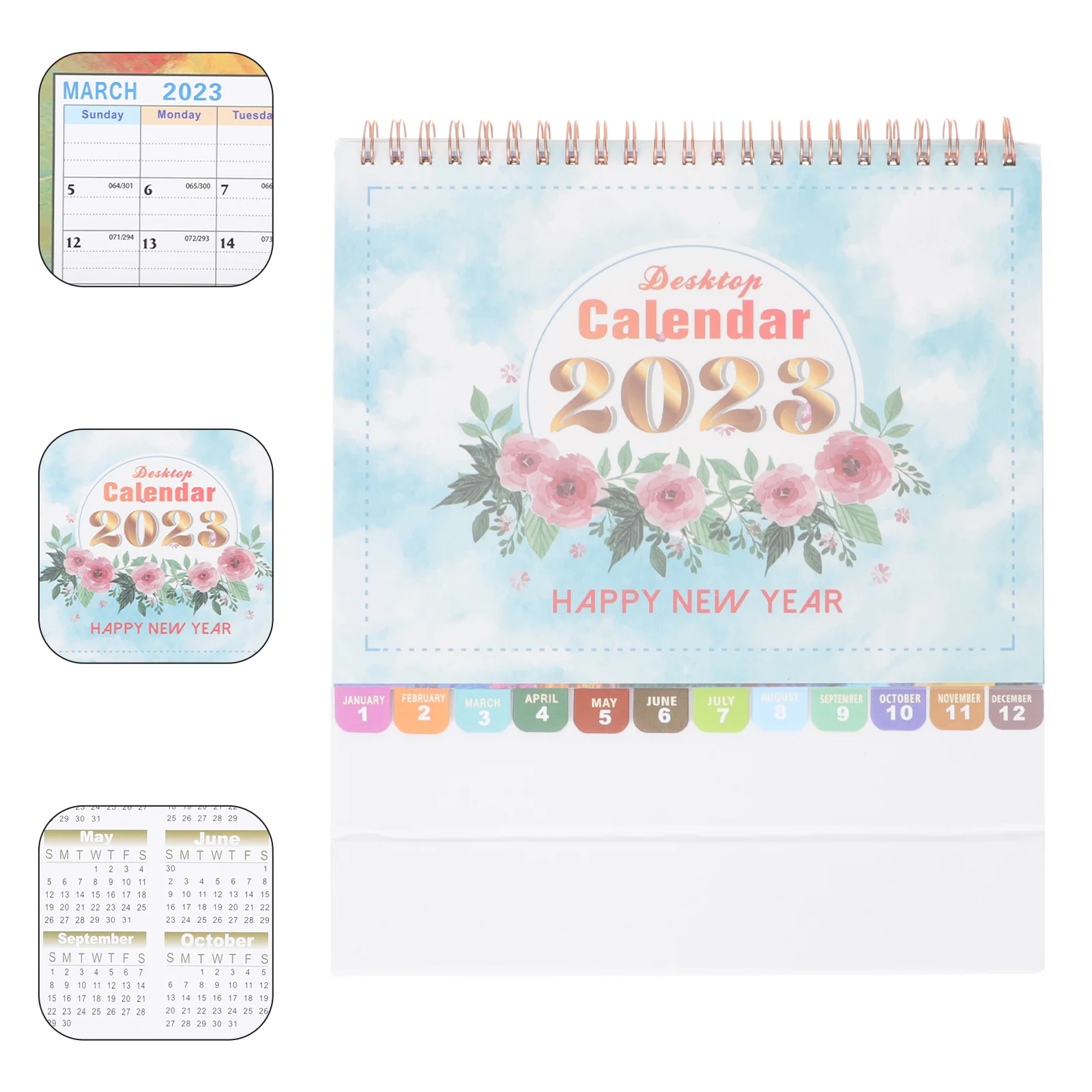 

Calendar Desk Small Wall Desktop Planner English Standing Office 2023 Monthlyschedule Calendars Year Decorative Mini Table Home