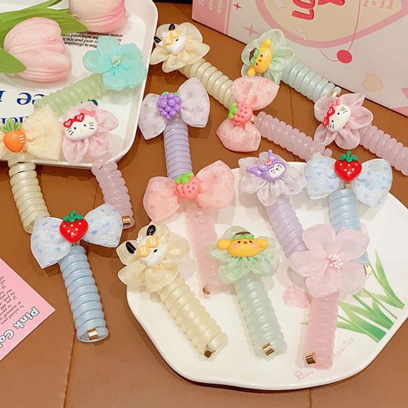 Kawaii Sanrio кудрявый Женский Галстук для детей милая мультяшная повязка волос