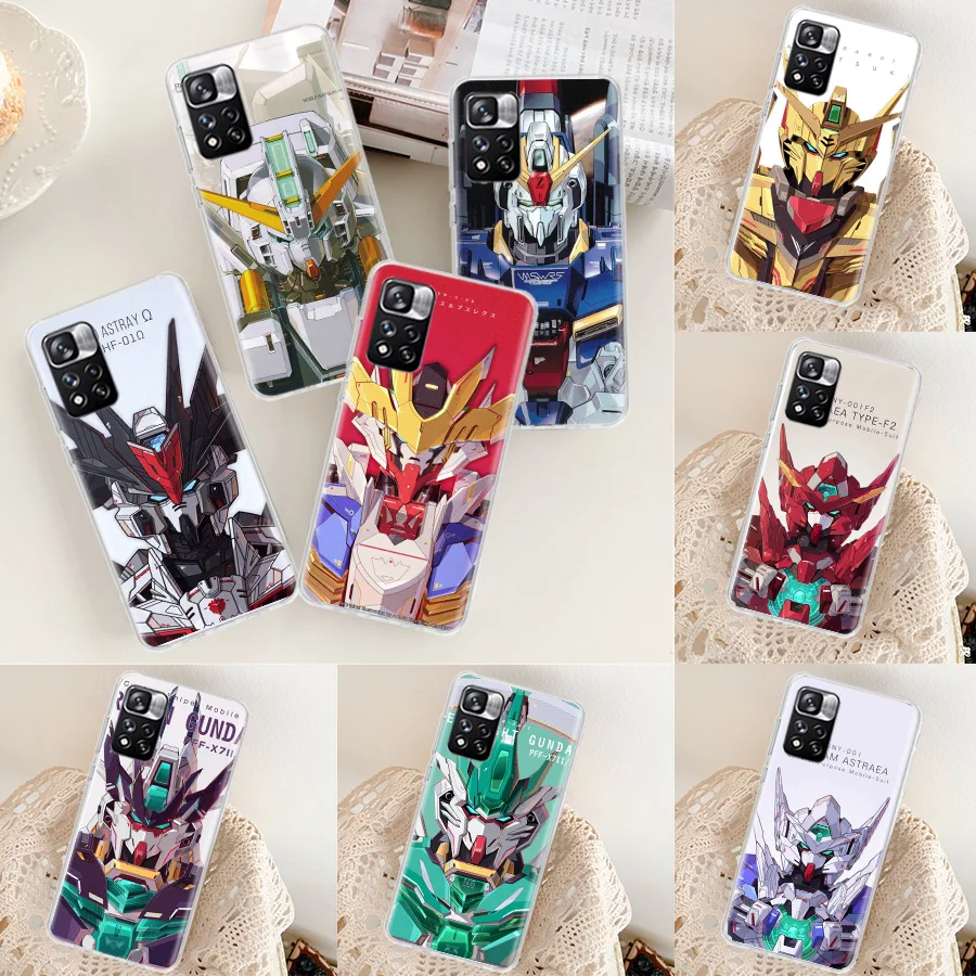 

Anime Gundam Robot Phone Case For Xiaomi Poco X3 GT X4 NFC M4 M2 Pro 5G M3 Mi Note 10 F3 F2 F1 A1 A2 Lite A3 CC9E Capa Coque