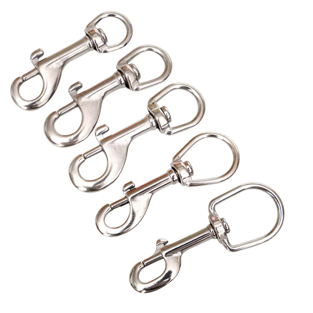 

Scuba Diving Stainless Steel Quick Carabiner Swivel Eye Bolt 70-120mm Double Ended Snap Bolt Hook Clip For BCD Safe