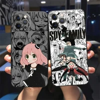spy x family anime manga phone case for iphone 11 12 13 pro max x xr xs max 7 8 plus se 2020 13 12 mini black phone back cover