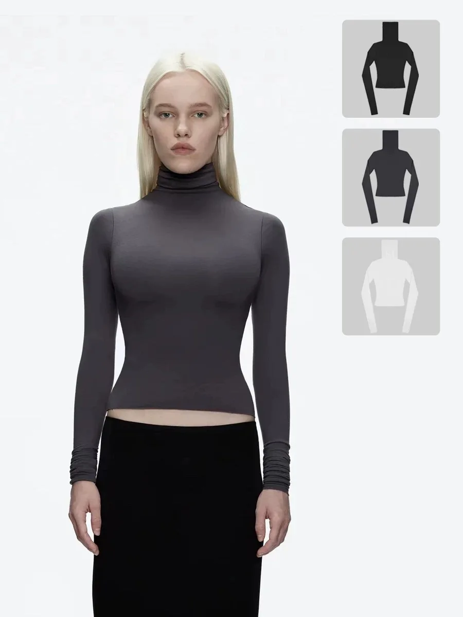 Базовая рубашка tankair с высоким воротником для похудения двойная теплая