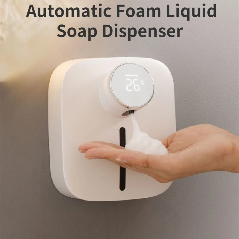 

Автоматический дозатор жидкого мыла с температурным перезаряжаемым цифровым сенсорным управлением