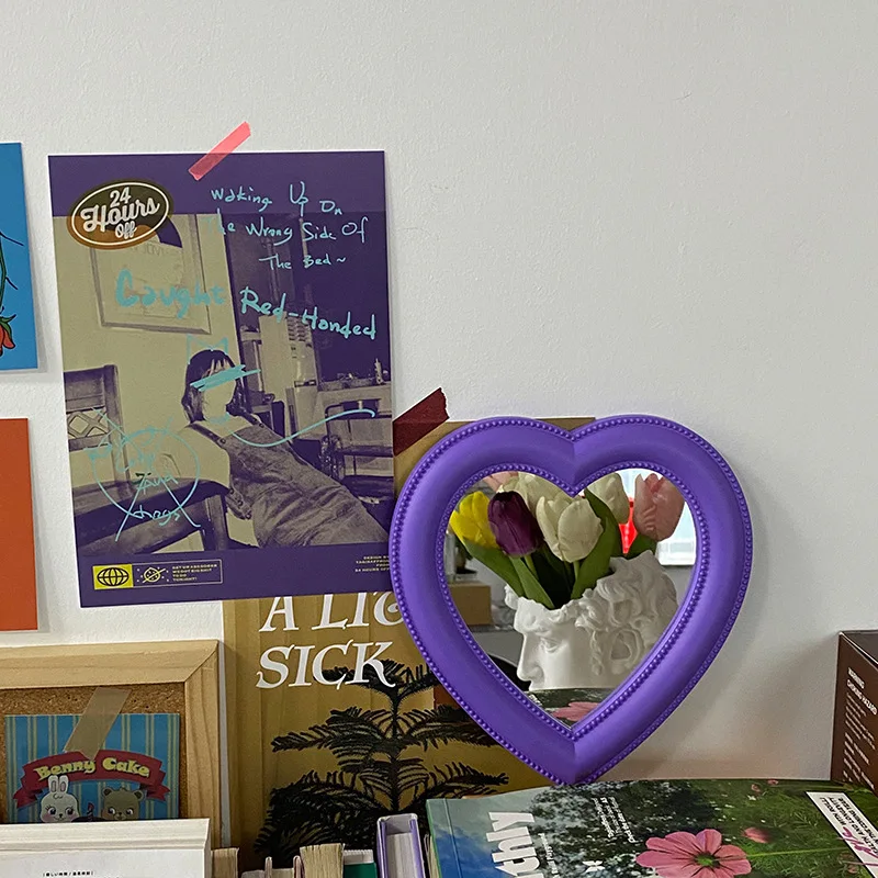 Корейское косметическое зеркало Love Ins Настенный декор настольное для макияжа с
