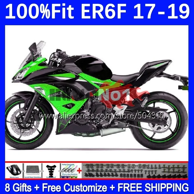 

Инъекция для KAWASAKI NINJA 650R ER-6F Body ER6F 17 18 19 175MC.0 ER6 ER 6F 6 F 650 R 2017 2018 2019 OEM обтекатель глянцевый красный