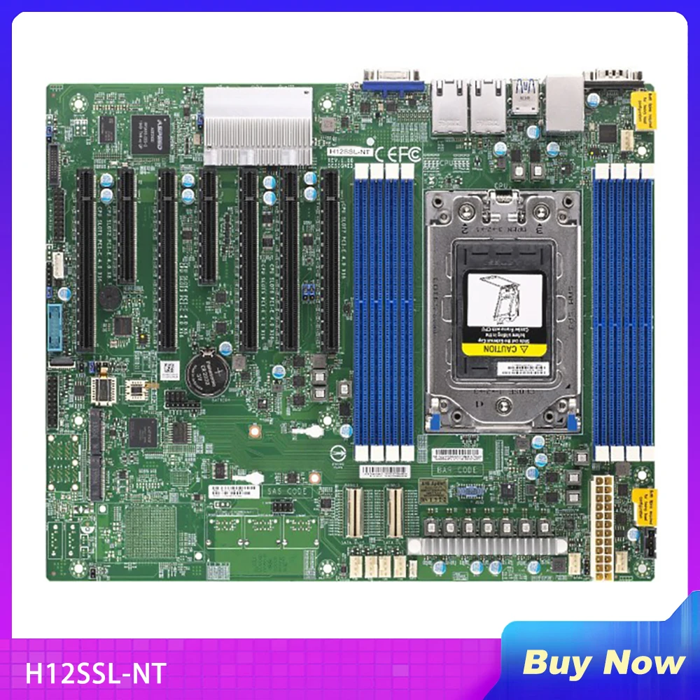 H12SSL-NT Industrial Package Motherboard For Supermicro Single-socket Server EPYC7002 Gigabit Ethernet Port Supports 4GPU IPFS