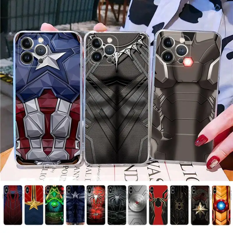 

Disney The Avengers Phone Case For iPhone 14 11 12 13 Mini Pro XS Max Cover 6 7 8 Plus X XR SE 2020 Funda Shell