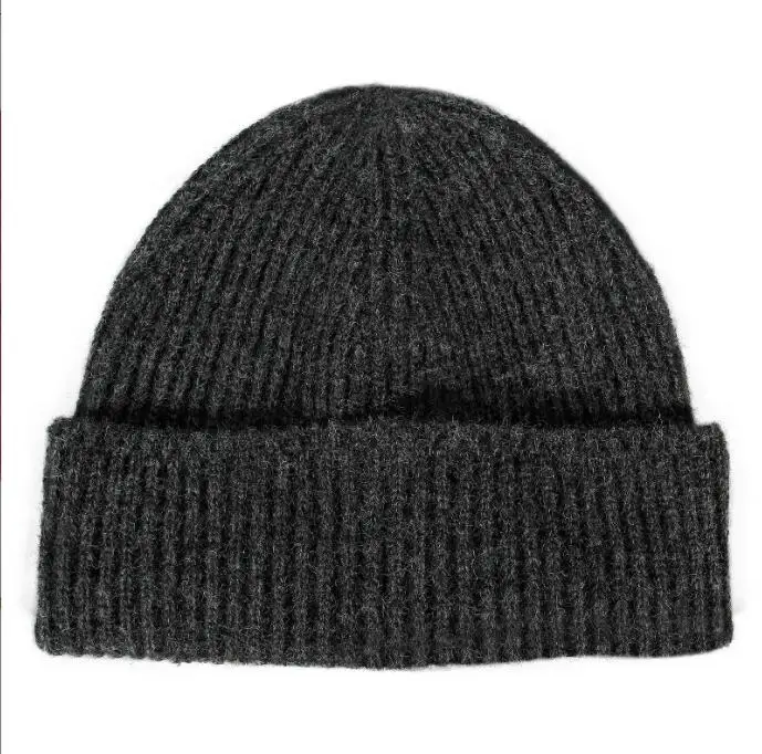 

Новинка 2023, осенне-зимняя однотонная вязаная шерстяная шапка унисекс в виде арбуза, шапка, зимняя шапка