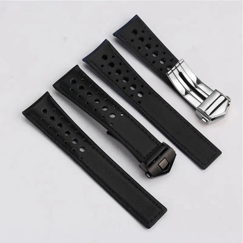 Для TAG Heuer Calera ремешок для часов из воловьей кожи синий коричневый черный красный