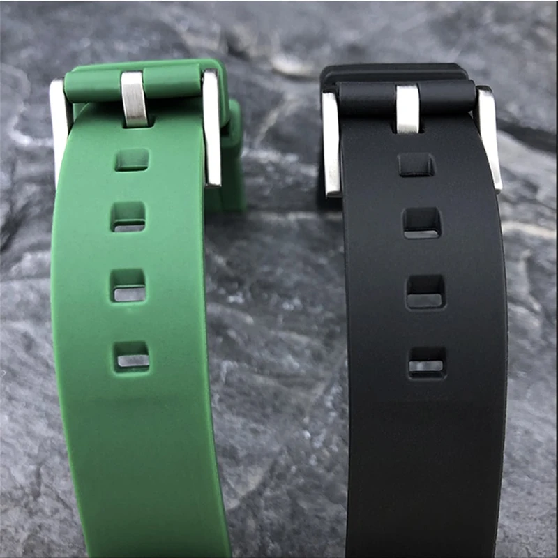 Silicone Watch Band 20mm 21mm 22mm FKM Rubber High Quality for Rolexi Submarainer Yacht-Master Luxury Great Fluoro Rubber Strap