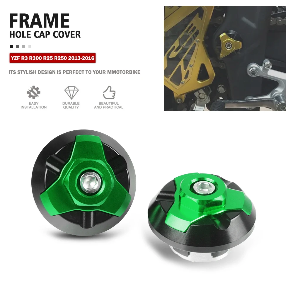 

YZFR3 YZFR25 Motorcycle Frame Hole Cap Cover Plug Bolt Cap Fairing Drive Shaft Cover For Yamaha Yzf R3 R300 R25 R250 2013-2016