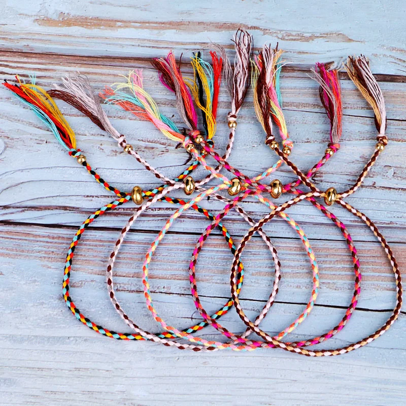 

Women Boho Jewelry Copper Bead Tassel Adjustable Creative Bracelet