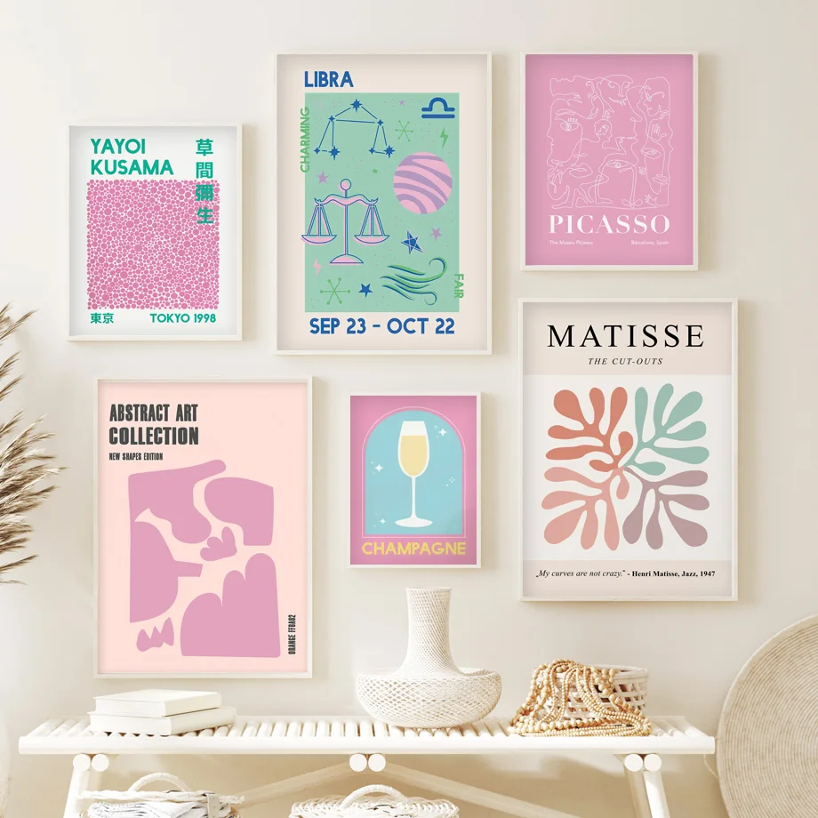 

Flower Botanical Matisse Picasso Cocktail Yayoi Kusama Canvas Painting Posters And Prints Wall Pictures For Living Room Decor