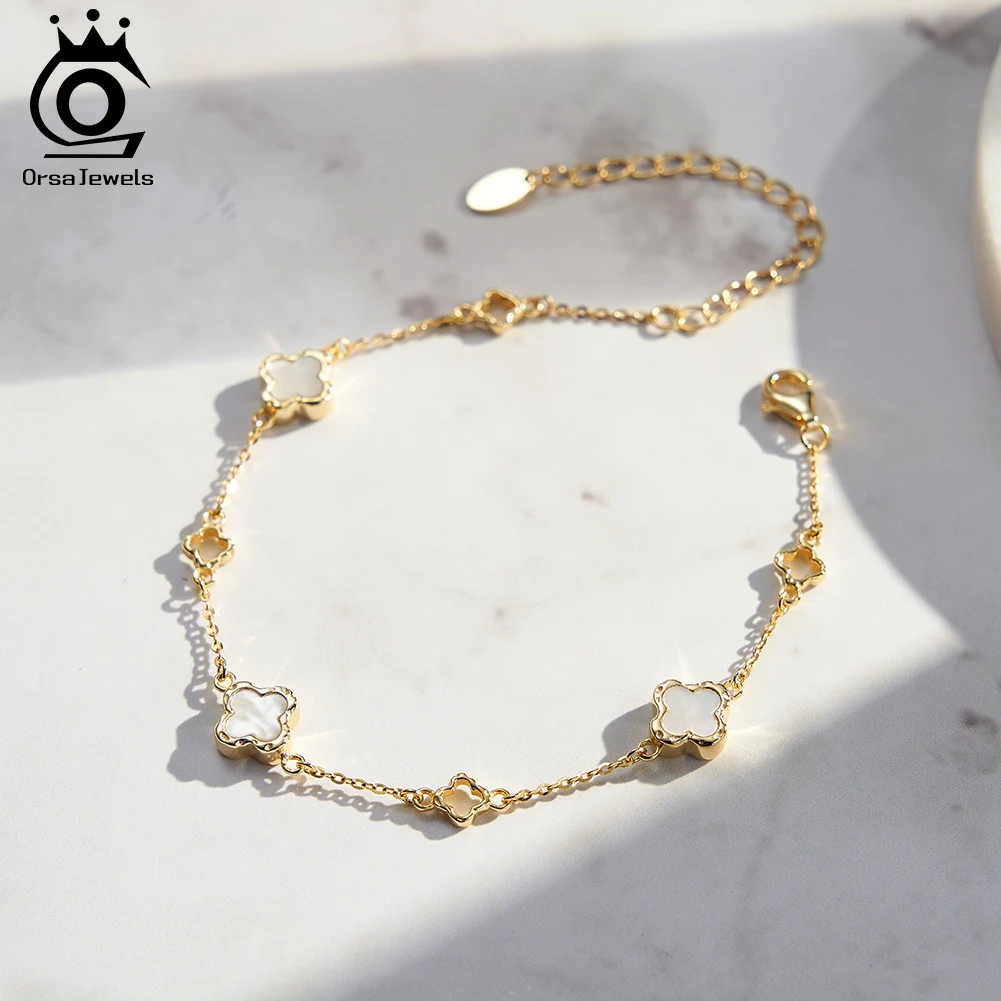 ORSA JEWELS золотые подвески браслеты для женщин стерлинговое серебро 925 ручная