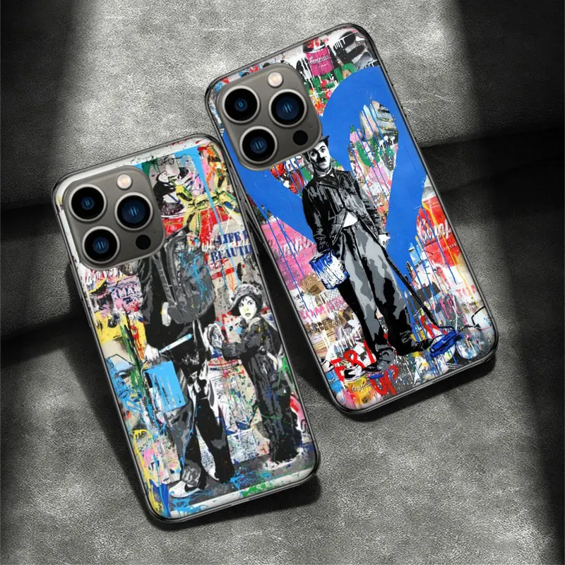 Граффити Бэнкси арт абстрактный телефонный чехол для Apple Iphone 15 13 12 11 14 Pro Max Mini Cover SE