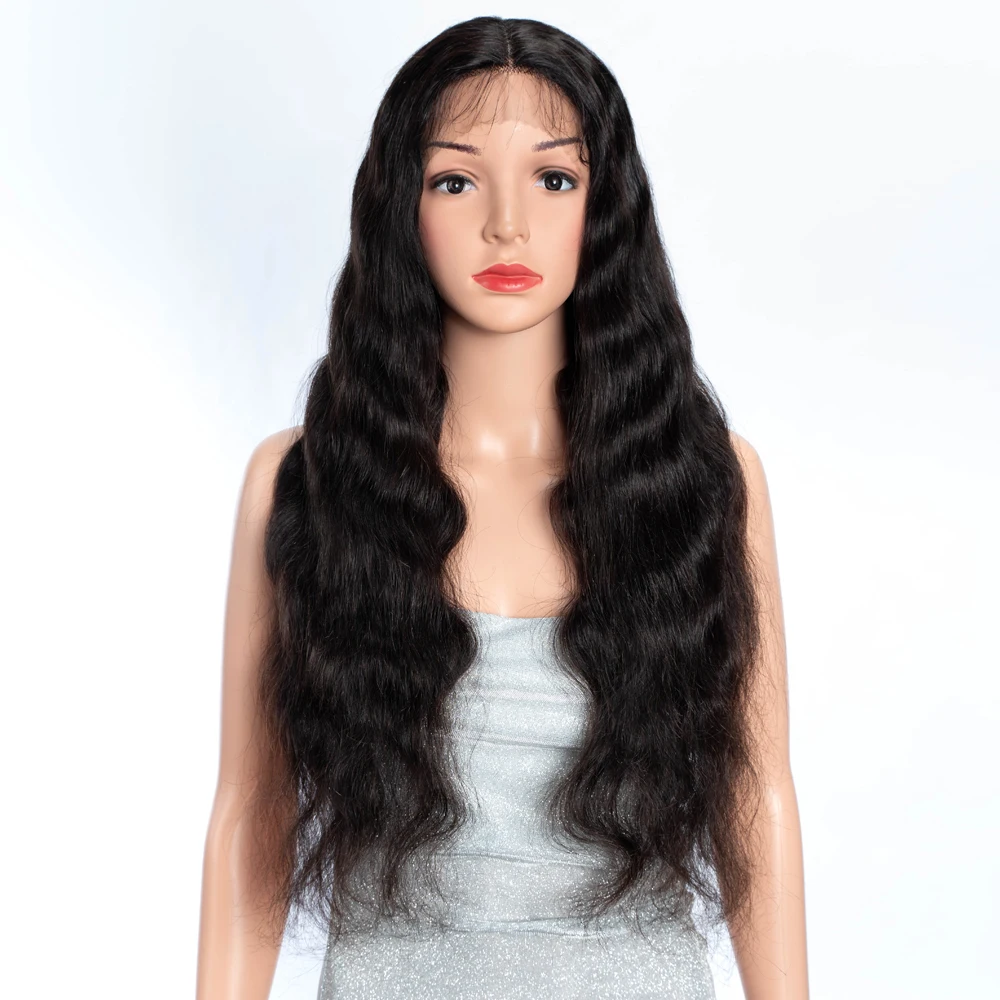 Lekker 30”32“ Объемная волна 13x1 T Part Lace Front 100% Парики из натуральных волос для женщин