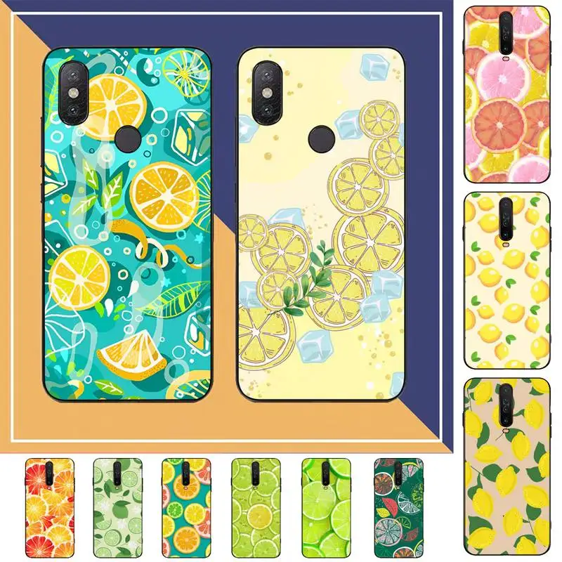 

Summer green leaves fruit lemon Phone Case For Redmi Note 4 X 5 A 6 7 8 Pro T 9 Pro 9S 10 Pro 11 Pro 11S 11Epro PocoM3pro