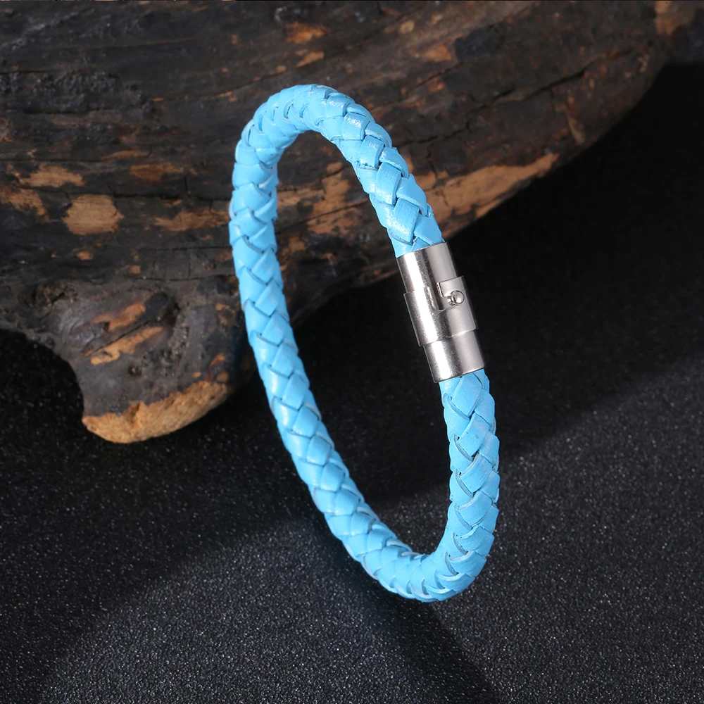 Недорогое ювелирное изделие 6 мм многоцветный компактный плетеный кожаный