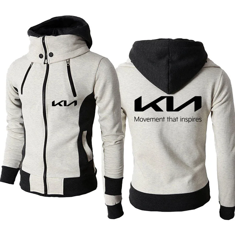 

2022 Autumn New Thicken Men's jackets Kia car logo Print high quality cotton Fashion casual Harajuku Men's jacket Men's top