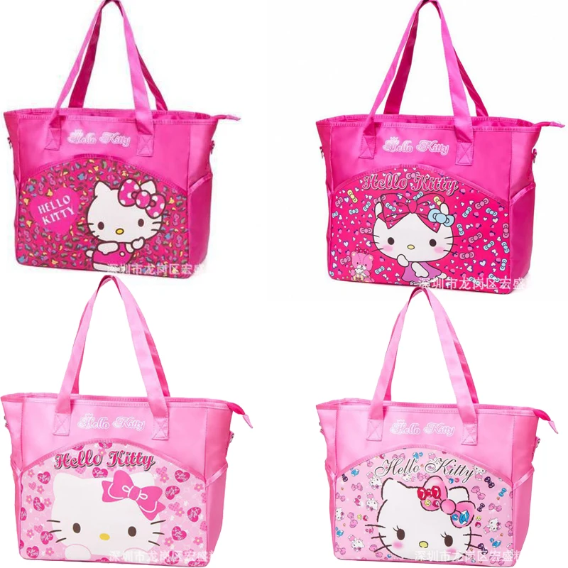 

32Cm Sanrios Kawaii Kitty Cat Cartoon Cute Mommy Bag Large-Capacity Waterproof Diagonal Bag Shoulder Bag Storage Bag