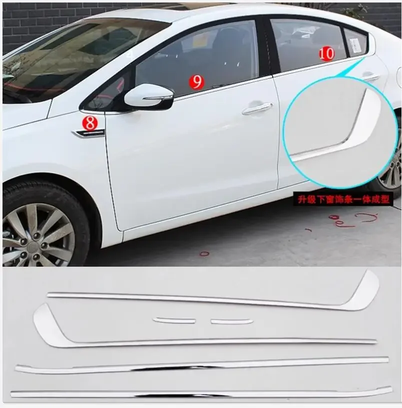Нижняя оконная отделка из нержавеющей стали для KIA Forte/Cerato/K3 2013 2014 2015 2016 2017 2018