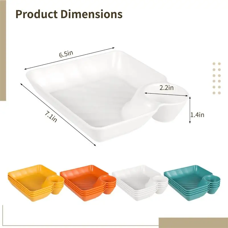 16 шт. сервировочные тарелки для занурений разделенная тарелка пельменей