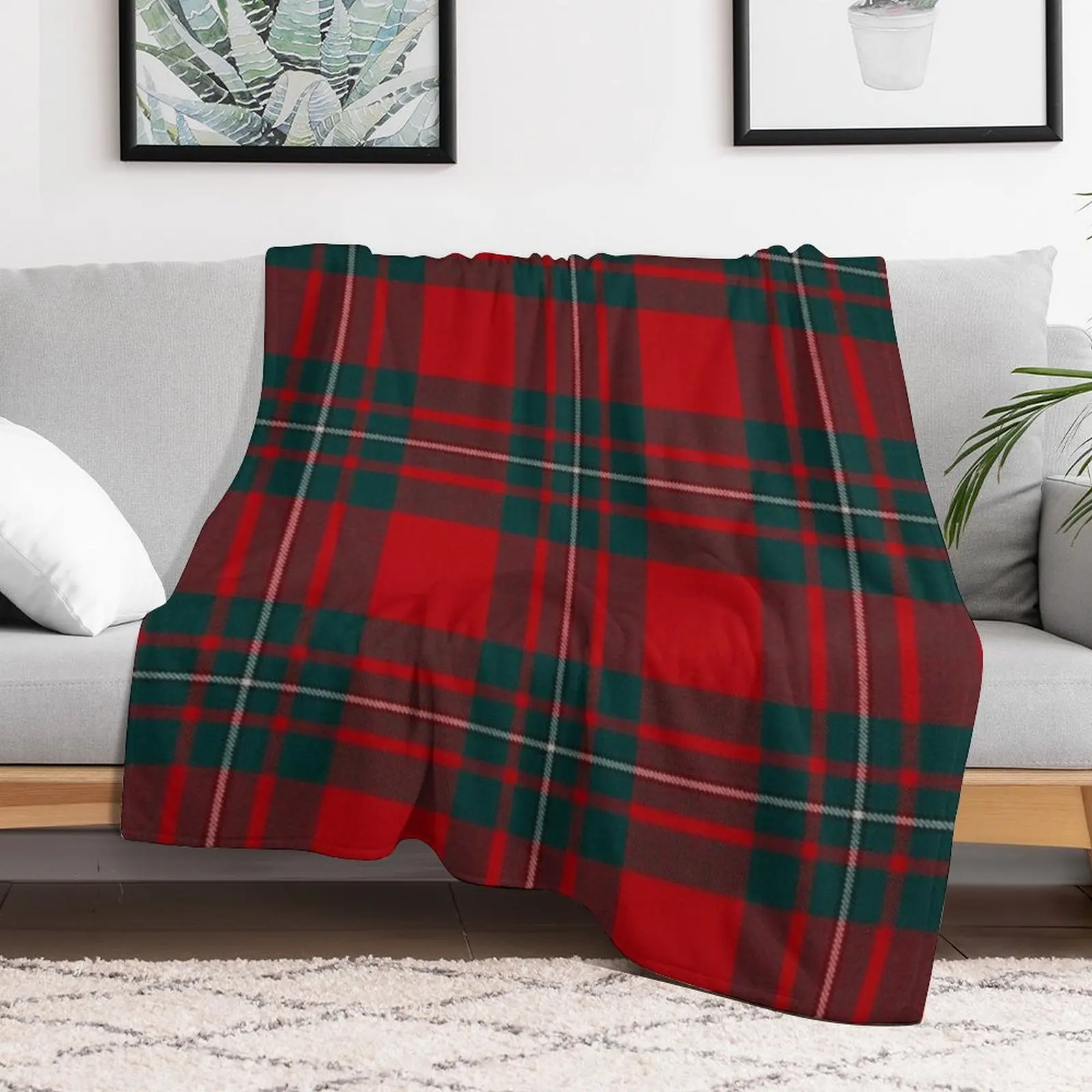 Фото Плед MacGregor Scottish Tartan, многофункциональное мягкое теплое одеяло для дома и путешествий №2