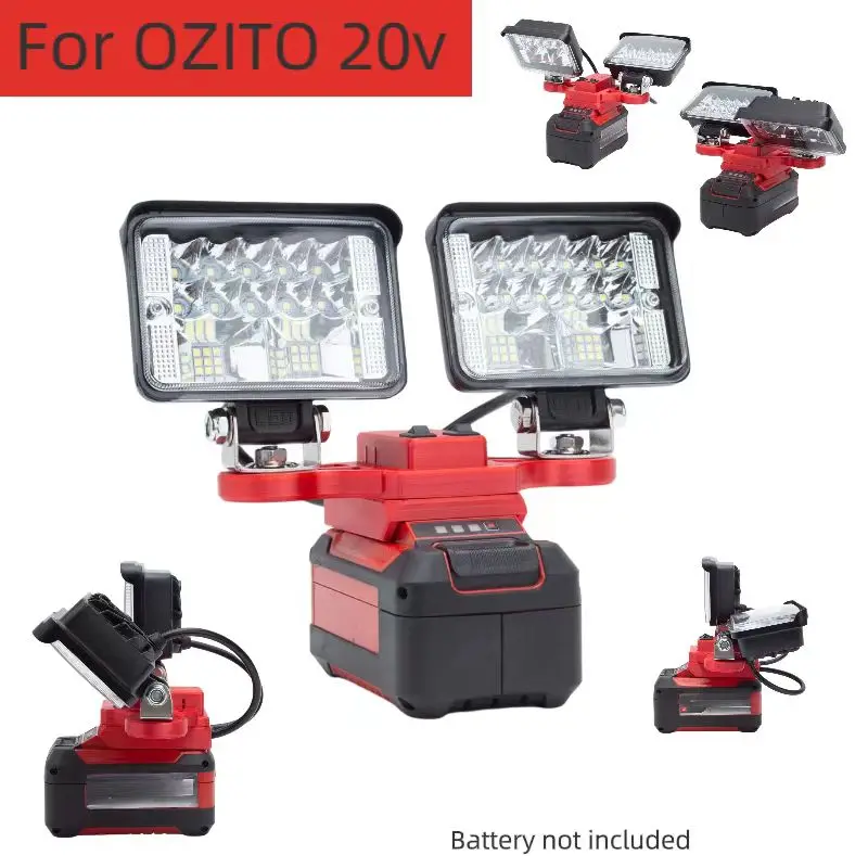 

LED light for OZITO's lithium battery wireless outdoor portable lighting tool with USB fast charging (excluding battery)