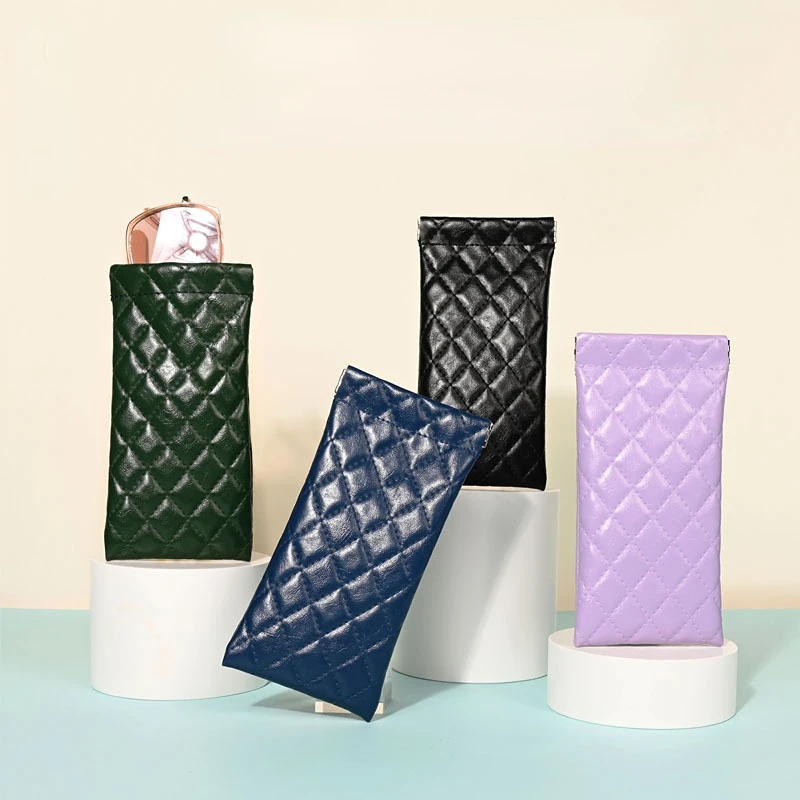 

Новинка 2023, чехлы для футляра для очков, с пружинным зажимом, Мягкие Водонепроницаемые многофункциональные сумки для хранения монет из искусственной кожи