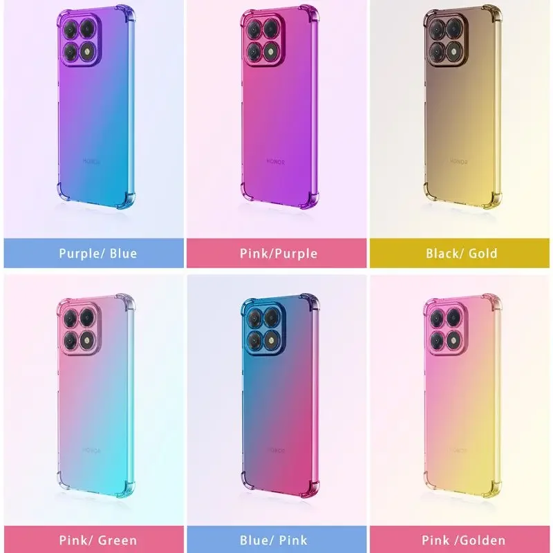 Фото Противоударный градиентный ТПУ телефон для Honor X6b X8b X7b чехол X8a X7a X6a X5 Plus X6 X8 защитный чехол Fundas Coque Capa №2