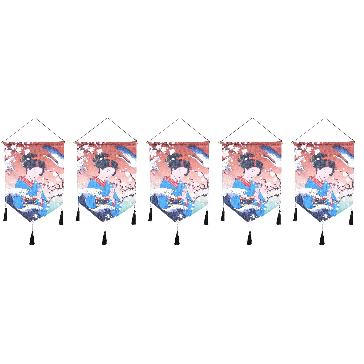 

5x Restaurant Sushi Wall Hanging Japanese Doorway Flag Banner Japanese Decor Japanese Style Hanging Flag