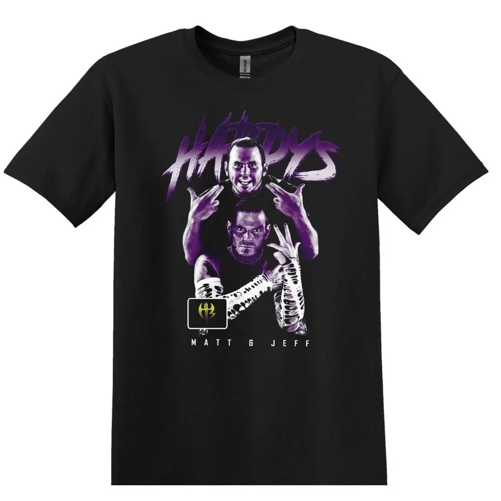 Футболка с надписью The Hardy Boyz черная Мэтт и Джефф Харди