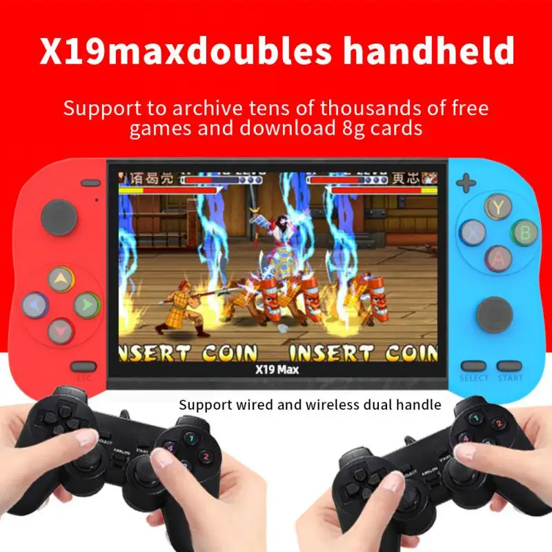 

Портативная игровая консоль X19 Max, 5,1 дюйма, двойной джойстик