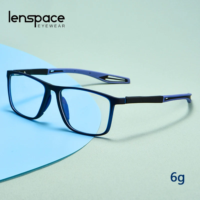 

LENSPACE Student Sport Glasses Frames Men TR90 Eyewear Optical Myopia Prescription Eyeglasses Full Rim Outdoor Sports Glasses