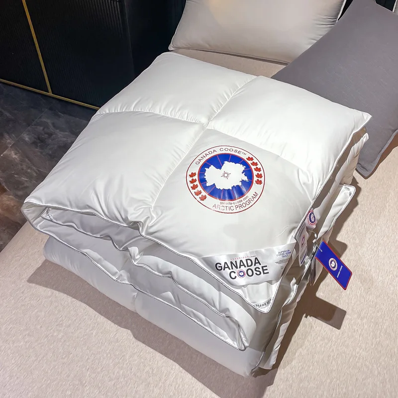 Летнее одеяло из белого гусиного пуха на осень Хлопковое для отеля мягкий утиный