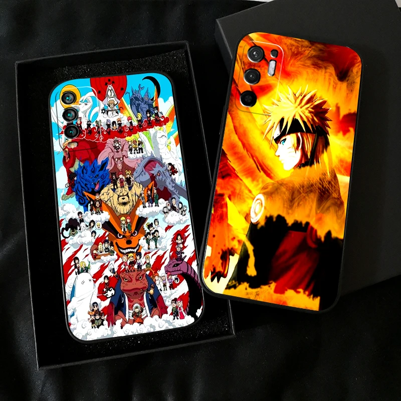 

Naruto Japan Anime For Xiaomi Redmi Note 10 10S 10T 9 9S 9T 5G Phone Case For Redmi 10 9 9T 9A 9C Liquid Silicon Back Black