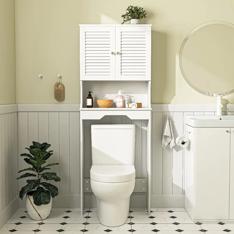 

Стеллаж для хранения в туалете, Бамбуковая угловая стойка для экономии пространства в ванной комнате, полка-органайзер для туалета, белая