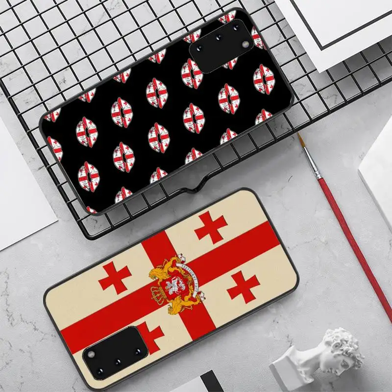 

Georgia flag Phone Case for Samsung S10 21 20 9 8 plus lite S20 UlTRA 7edge