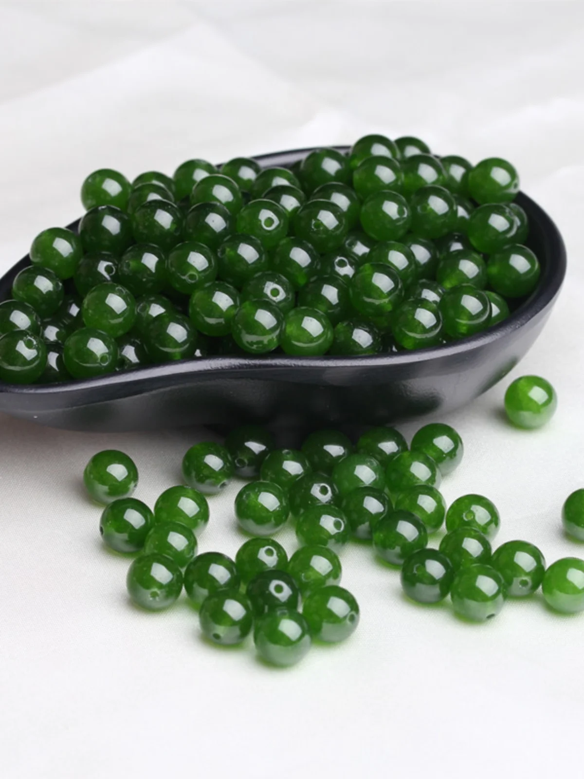 Натуральная яшма свободные бусины шпинат зеленый нефрит Хэтянь ручной работы