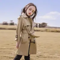Girls Trench 9 Spring 8 New Big Children's Clothing 7 Baby Coat Autumn 12 Years Tide Girl Christmas Birthday Gift 9 Kids Clothes