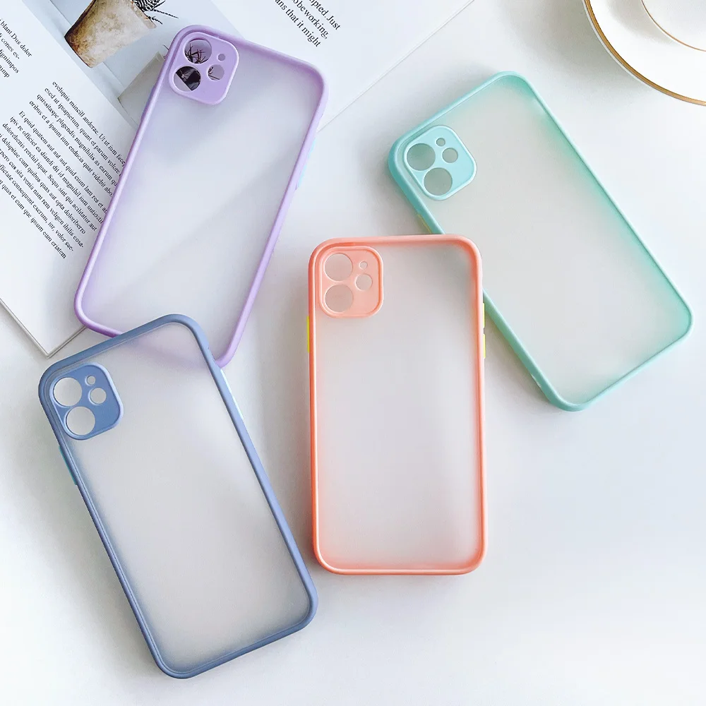 

Hard Matte Phone Case For iPhone 11 12 13 14 Pro Max 7 8 Plus XR X XS Max 13 Mini SE 2022 6 6S Case Camera Protection Shockproof