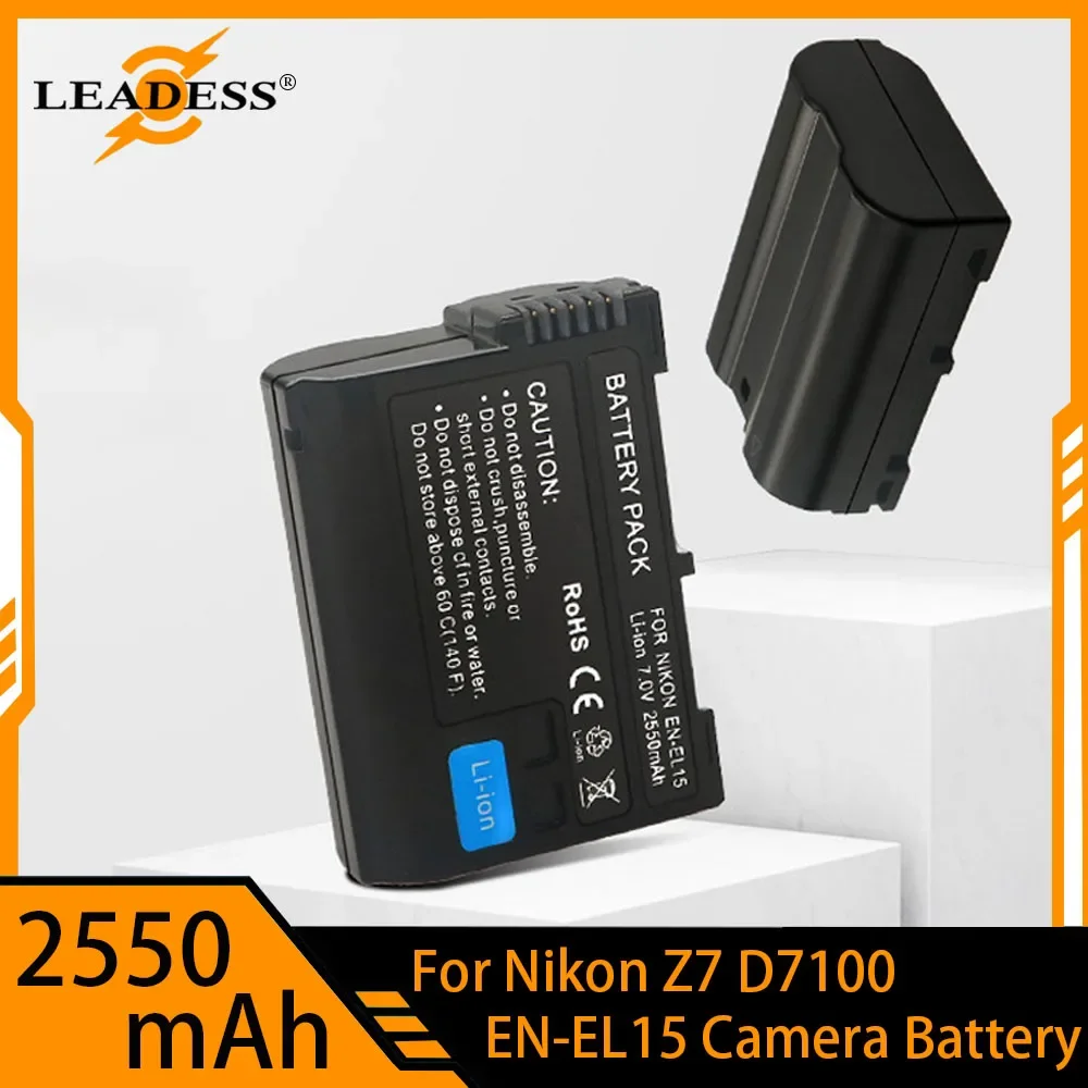 7 В 2550 мАч EN-EL15 аккумулятор для камеры ENEL15 EN EL15 аккумуляторная батарея Nikon Z5 Z6 Z7 D7100